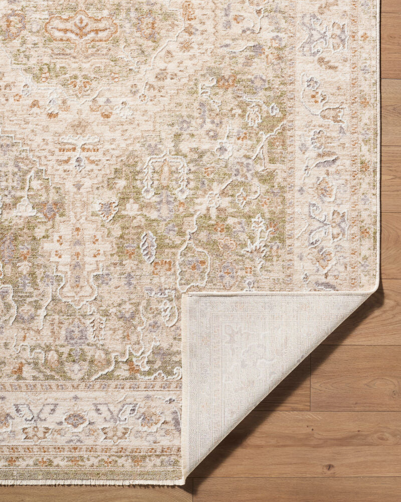 Seclusion Cream/Tan Machine Woven Rug SCN-2300 - fold