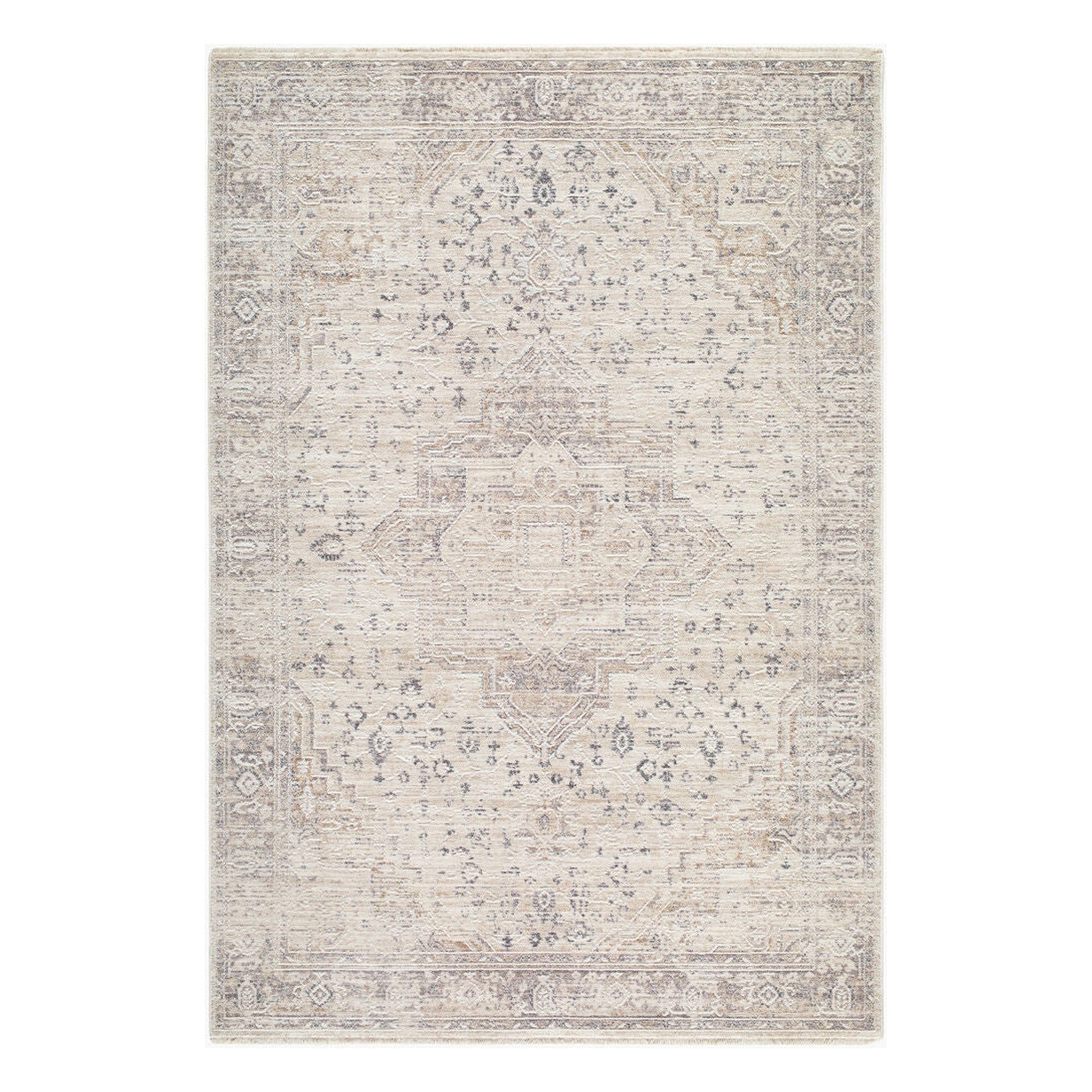 Seclusion Charcoal/Tan Machine Woven Rug SCN-2301 - 5' x 7'5"
