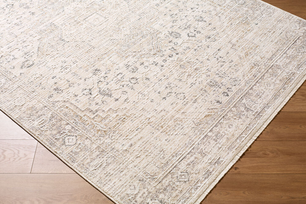 Seclusion Charcoal/Tan Machine Woven Rug SCN-2301 - corner