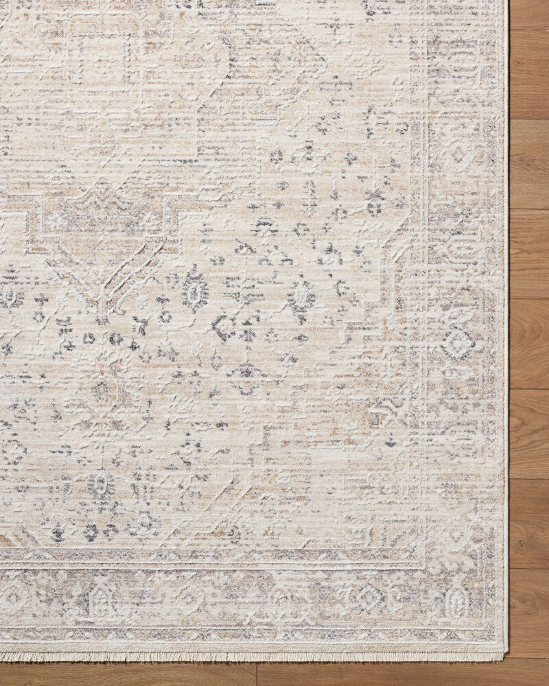 Seclusion Charcoal/Tan Machine Woven Rug SCN-2301 - overhead