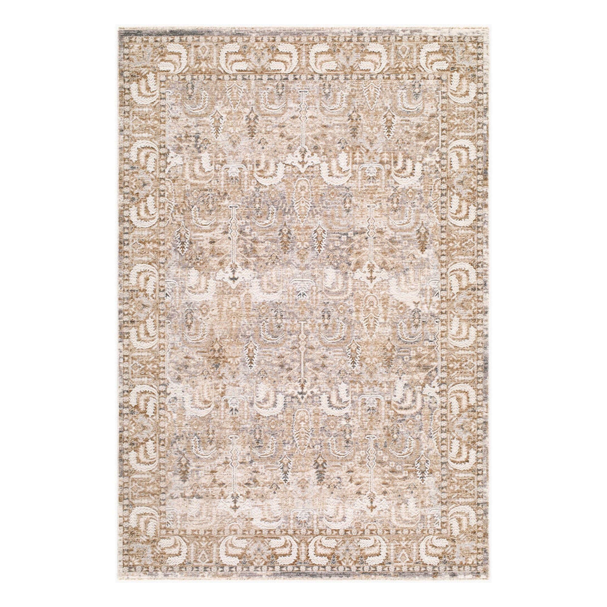 Seclusion Charcoal/Tan Machine Woven Rug SCN-2303 - 5' x 7'5"