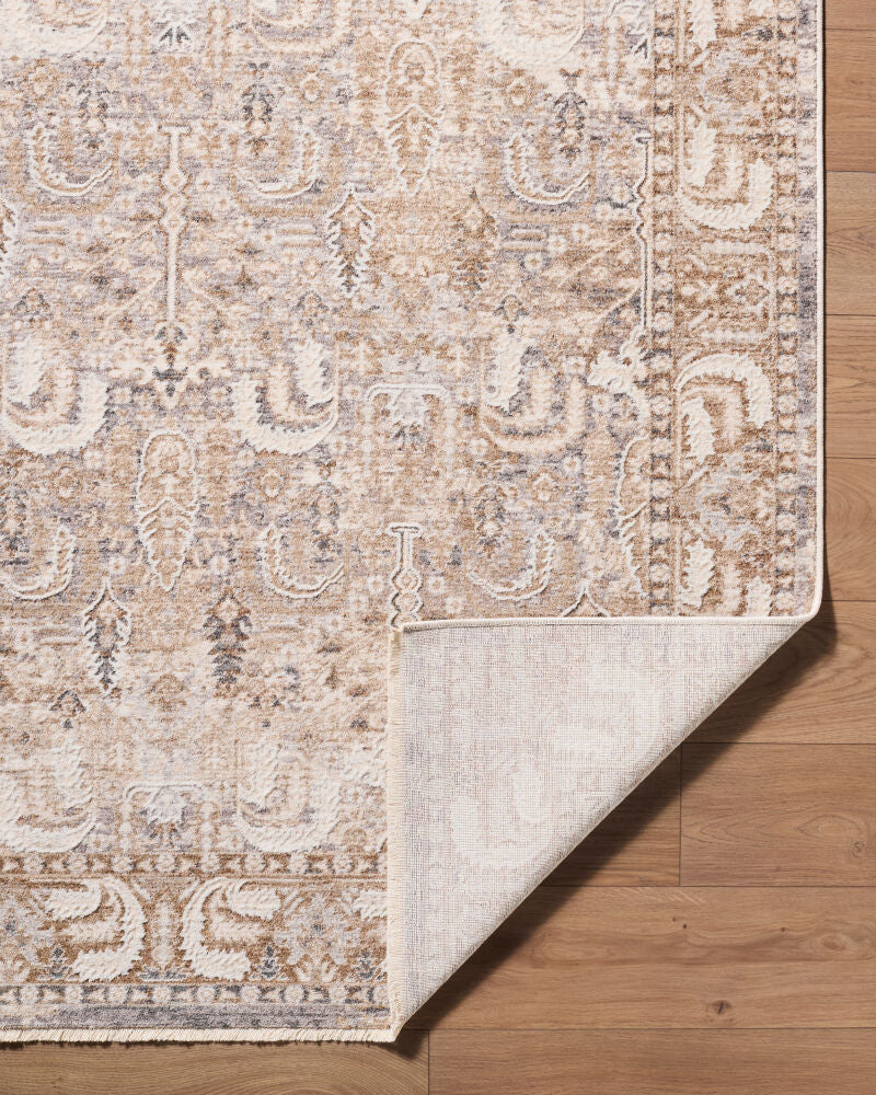 Seclusion Charcoal/Tan Machine Woven Rug SCN-2303 - fold