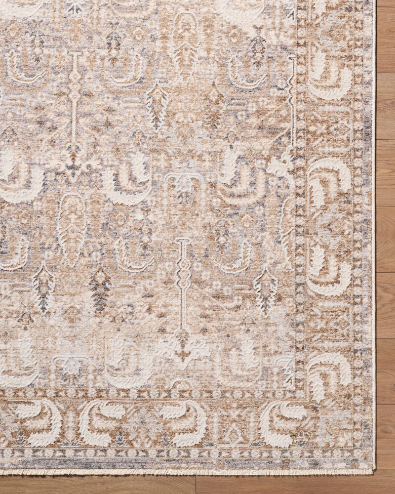 Seclusion Charcoal/Tan Machine Woven Rug SCN-2303 - overhead