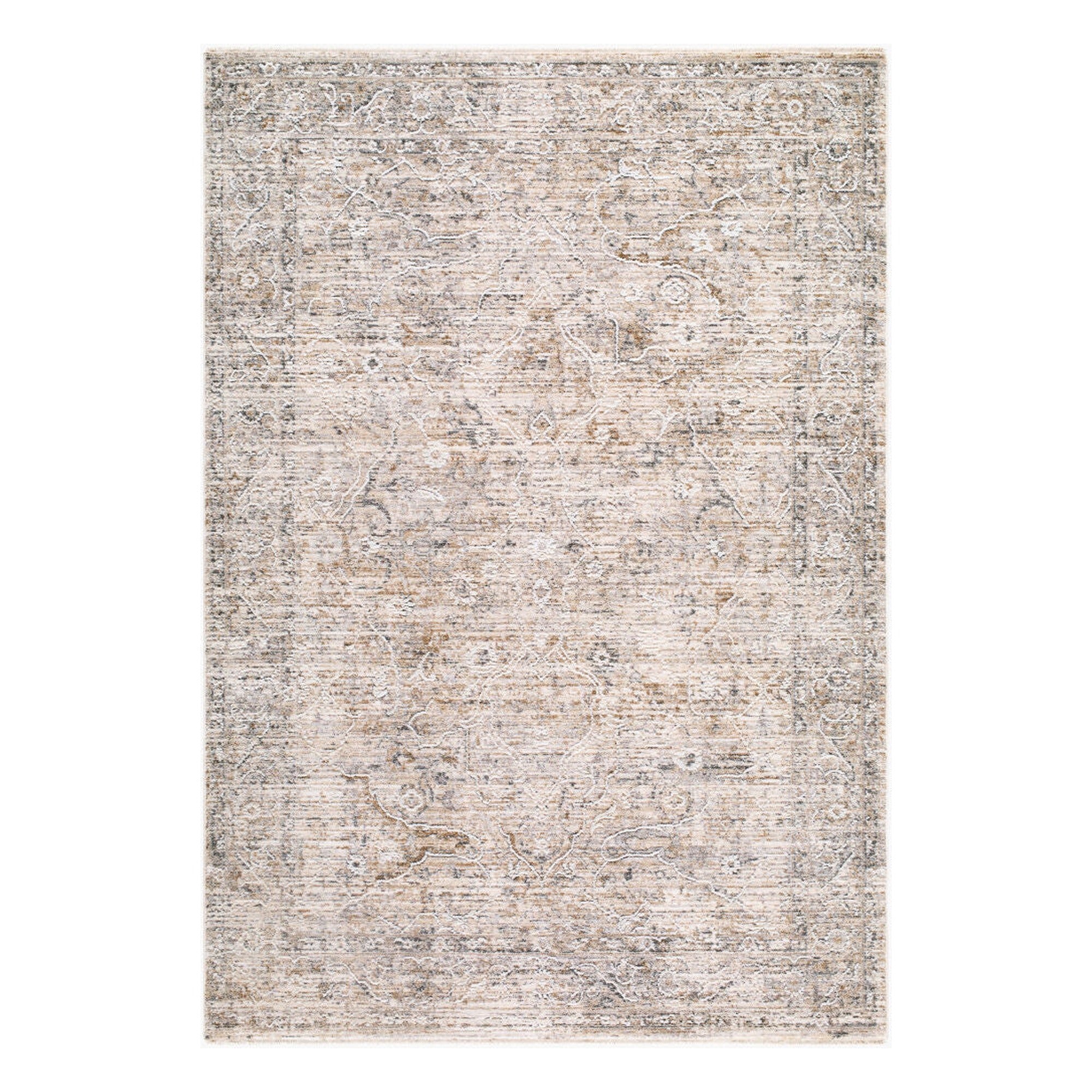 Seclusion Charcoal/Tan Machine Woven Rug SCN-2304 - 5' x 7'5"