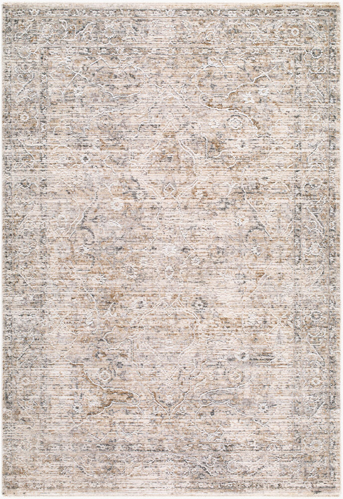 Seclusion Charcoal/Tan Machine Woven Rug SCN-2304 - 5' x 7'5"