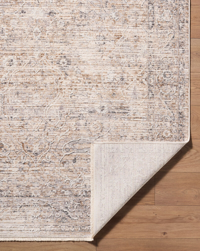 Seclusion Charcoal/Tan Machine Woven Rug SCN-2304 - fold