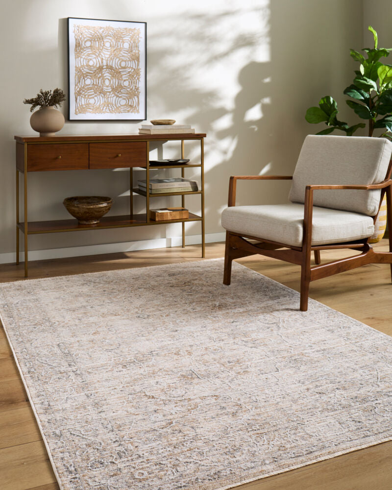 Seclusion Charcoal/Tan Machine Woven Rug SCN-2304 - roomscene