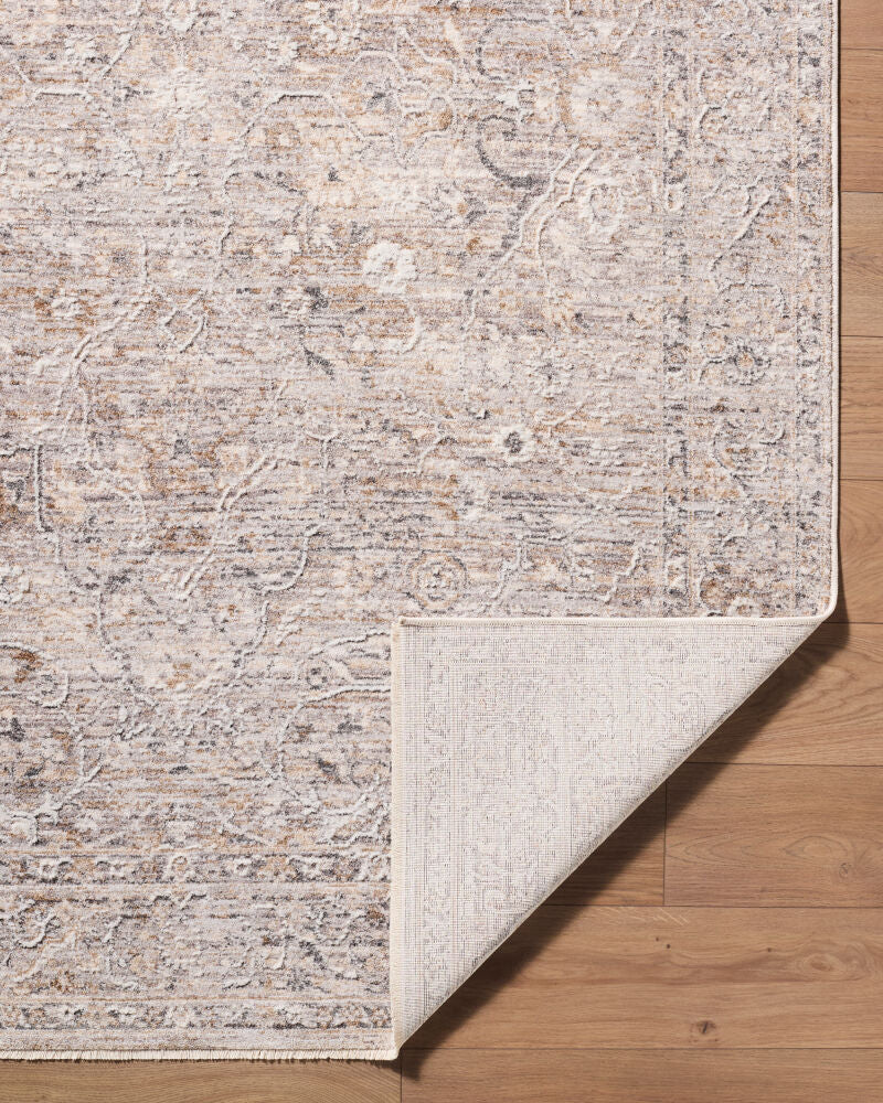 Seclusion Charcoal/Tan Machine Woven Rug SCN-2305 - fold