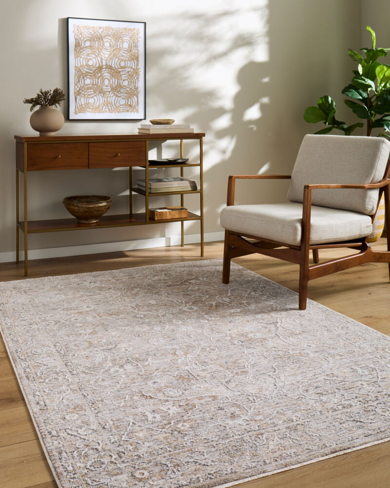 Seclusion Charcoal/Tan Machine Woven Rug SCN-2305 - roomscene