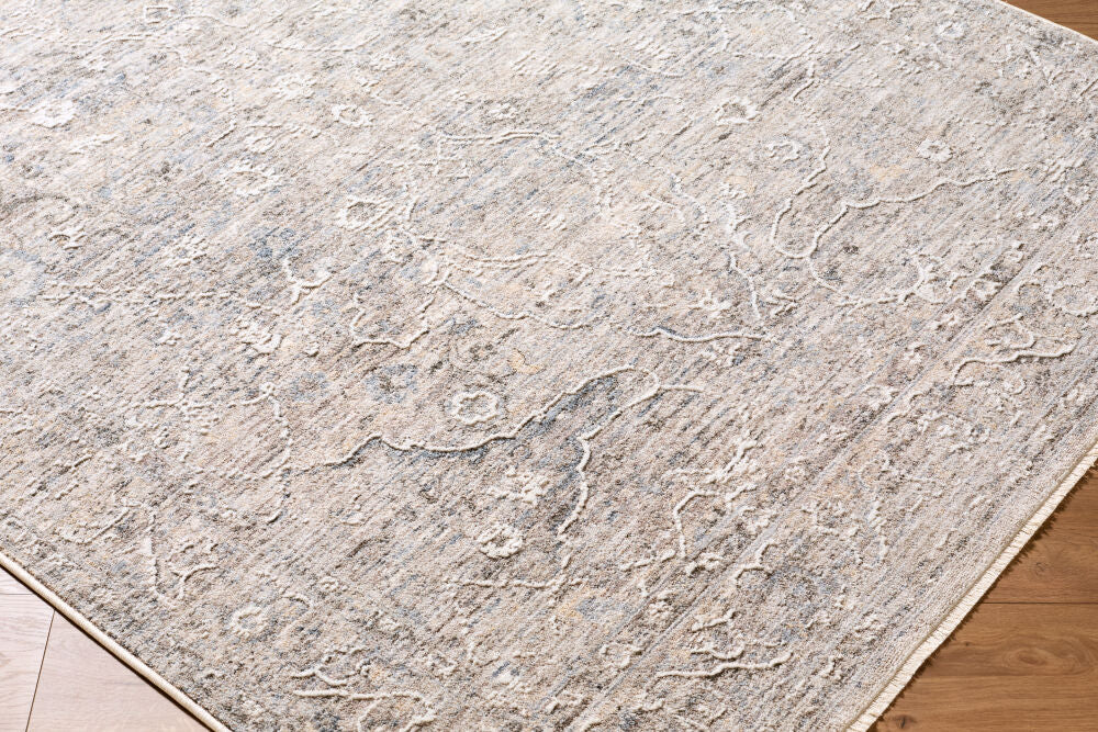 Seclusion Charcoal/Medium Gray Machine Woven Rug SCN-2306 - corner