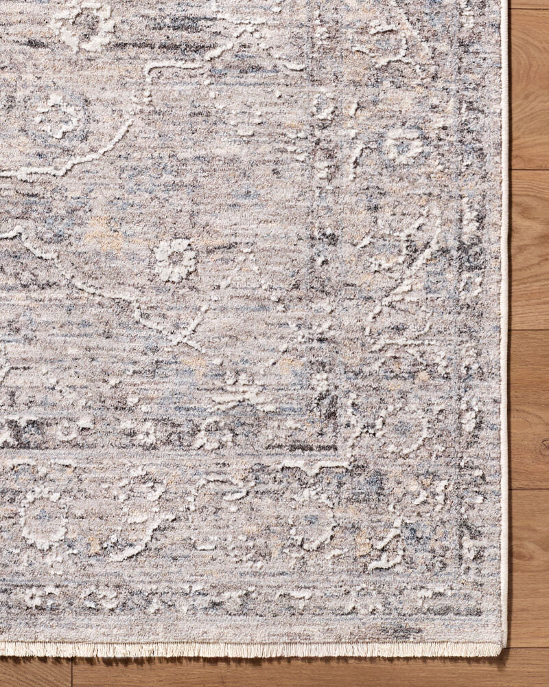 Seclusion Charcoal/Medium Gray Machine Woven Rug SCN-2306 - overhead