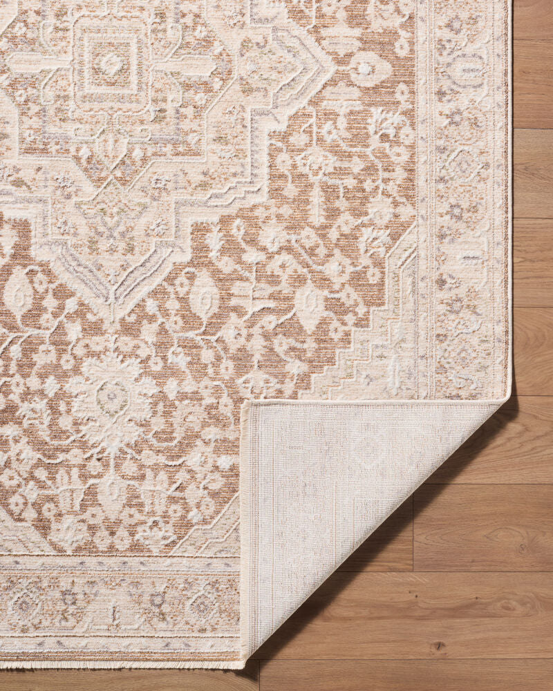 Seclusion Cream/Tan Machine Woven Rug SCN-2307 - fold