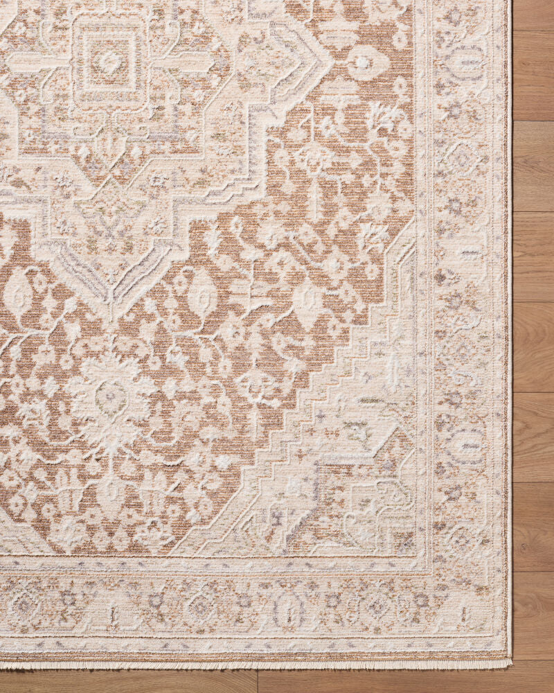 Seclusion Cream/Tan Machine Woven Rug SCN-2307 - overhead
