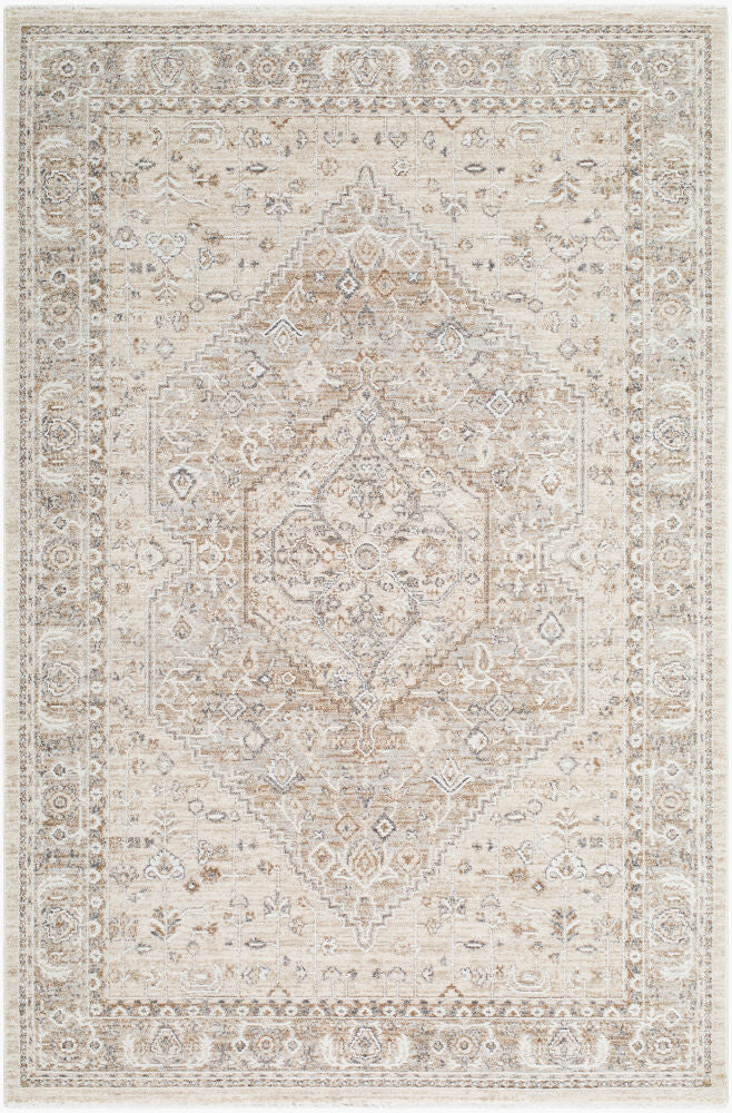 Seclusion Brown/Off-White Machine Woven Rug SCN-2308 - 5' x 7'5"