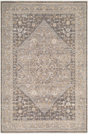 Seclusion Charcoal/Off-White Machine Woven Rug - 5' x 7'5"