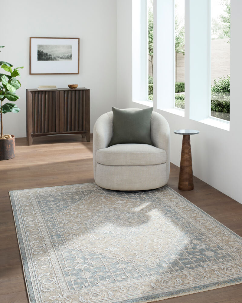 Seclusion Brown/Off-White Machine Woven Rug SCN-2310 - roomscene