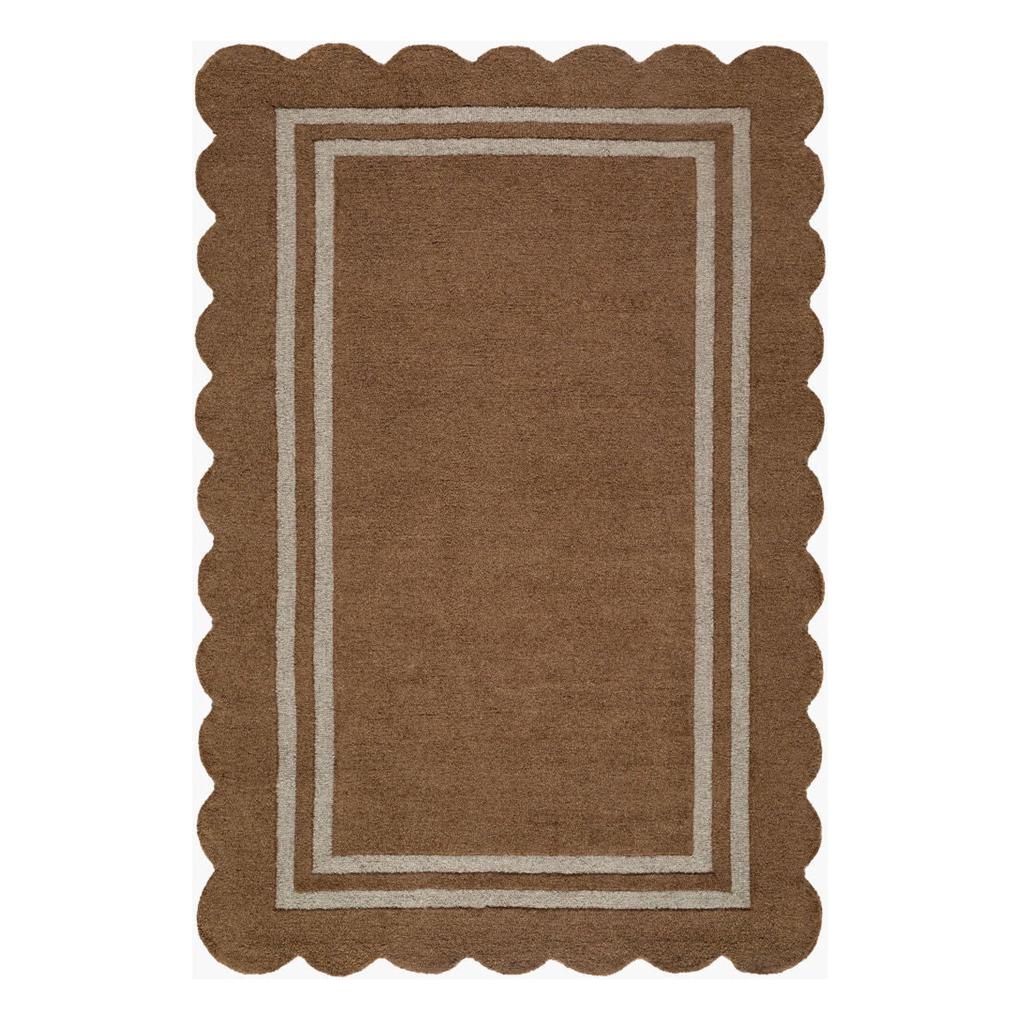 Scalloped Handmade Rug SCP-2301 - 10' x 14'