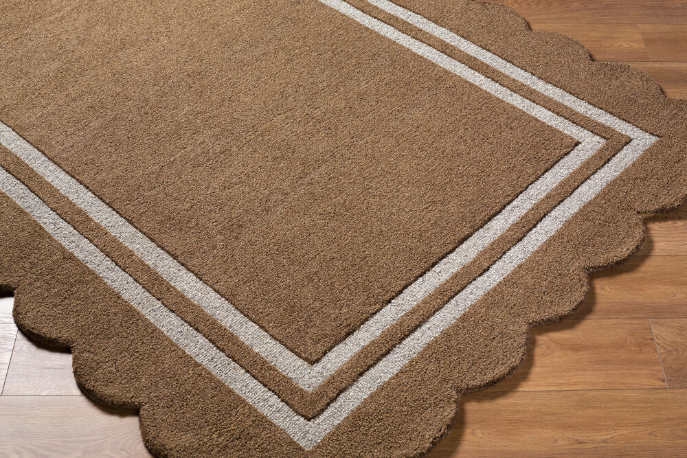 Scalloped Handmade Rug SCP-2301 - corner