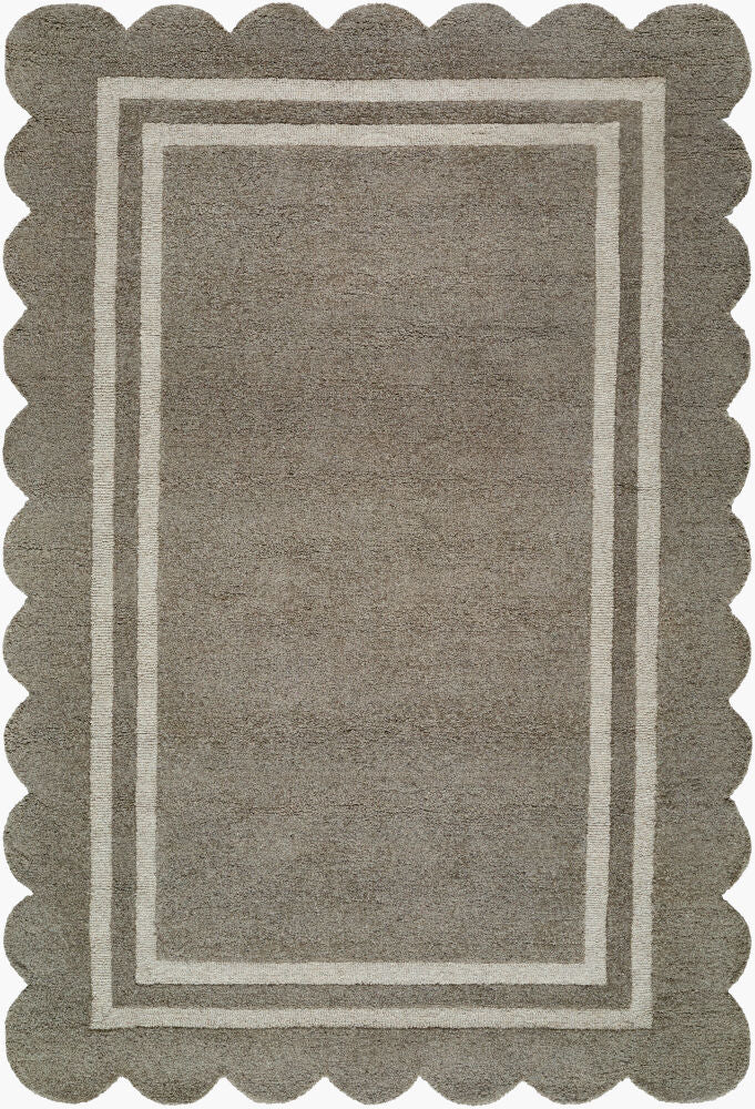 Scalloped Handmade Rug SCP-2302 - 10' x 14'