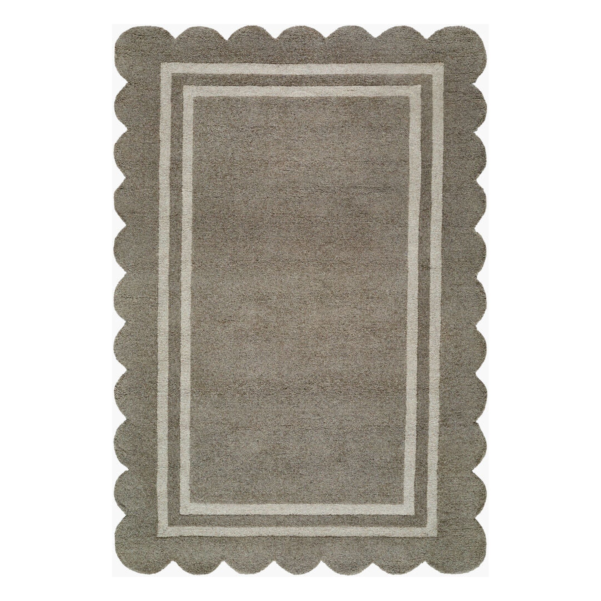 Scalloped Handmade Rug SCP-2302 - 10' x 14'