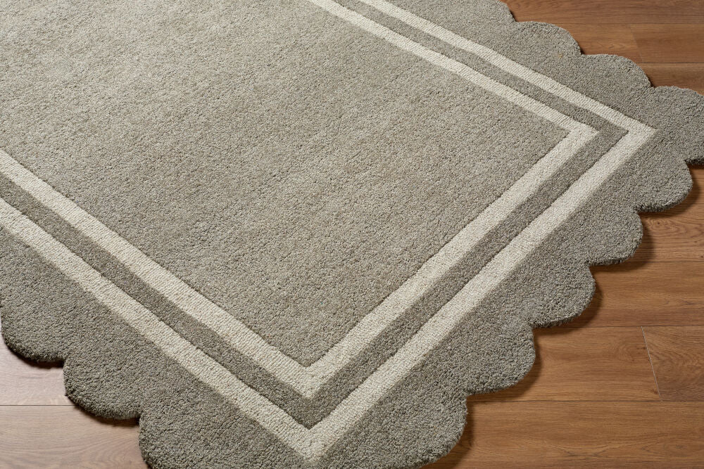 Scalloped Handmade Rug SCP-2302 - corner