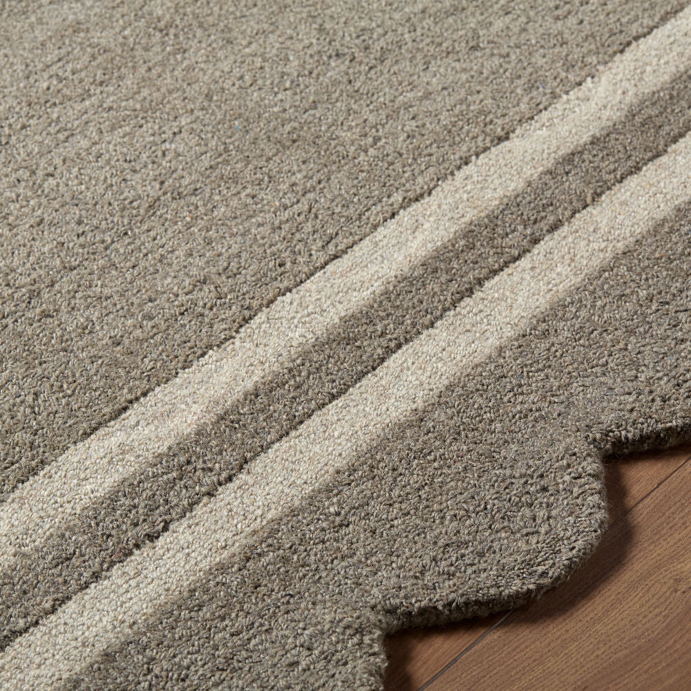 Scalloped Handmade Rug SCP-2302 - texture