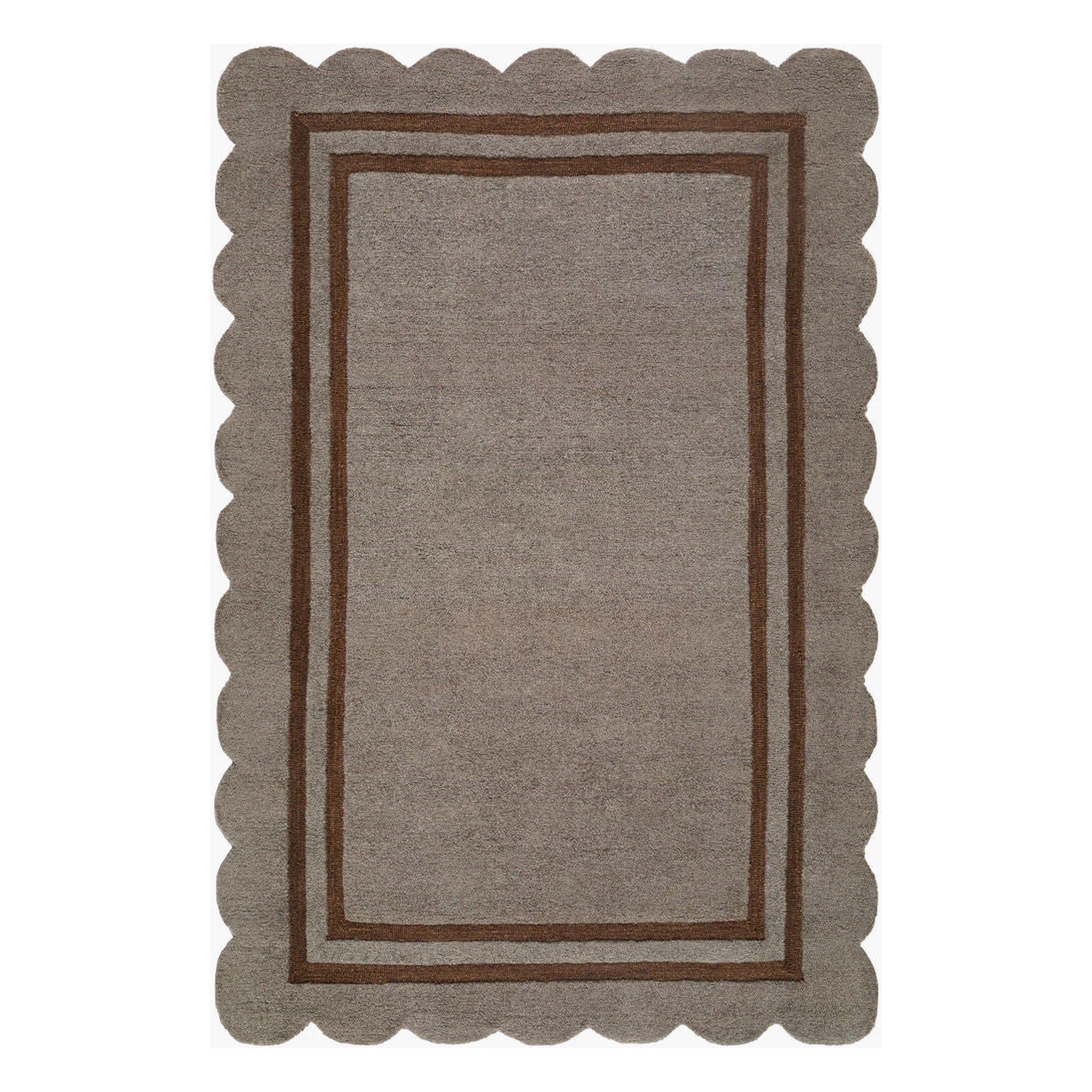 Scalloped Handmade Rug SCP-2303 - 10' x 14'