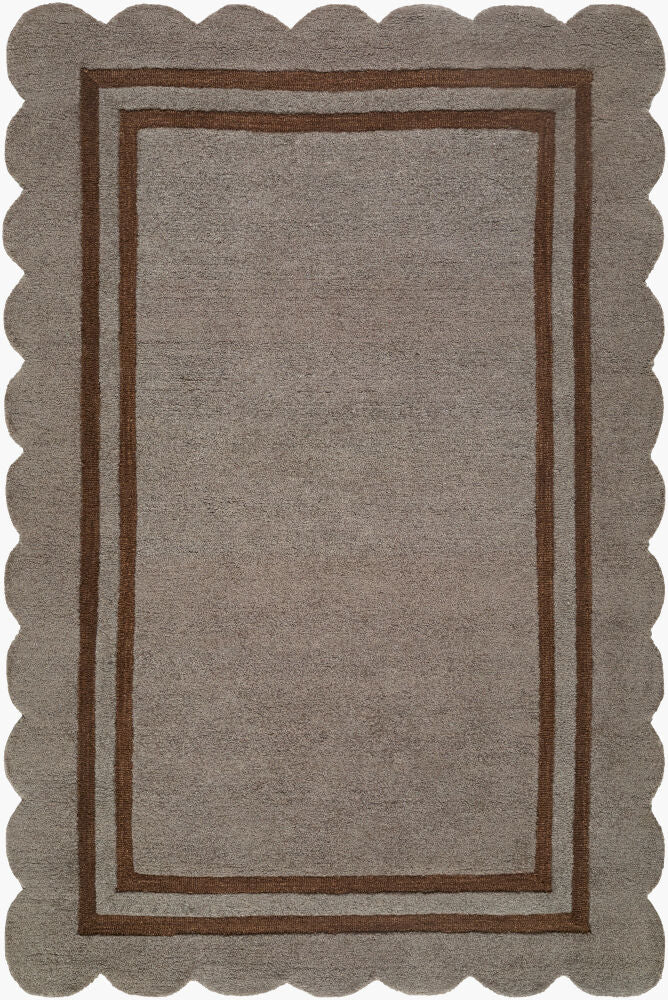 Scalloped Handmade Rug SCP-2303 - 10' x 14'