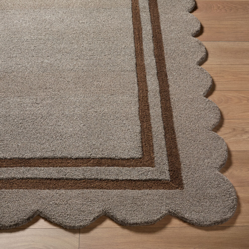 Scalloped Handmade Rug SCP-2303 - front