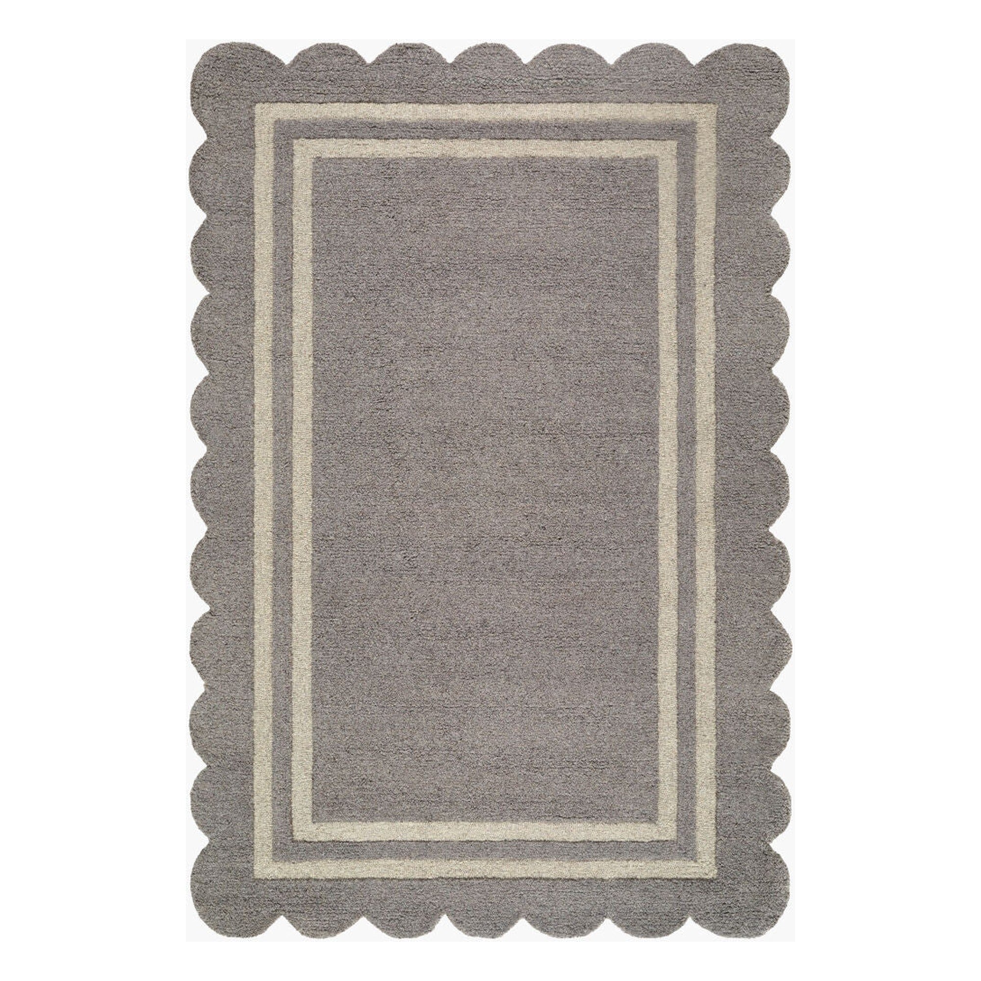 Scalloped Handmade Rug SCP-2304 - 10' x 14'