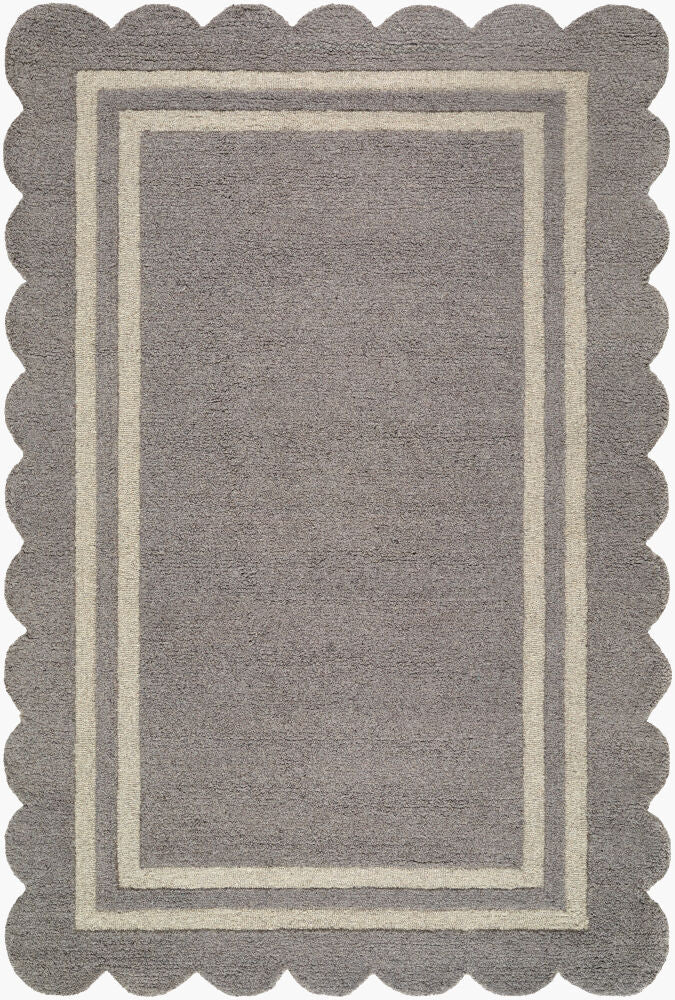 Scalloped Handmade Rug SCP-2304 - 10' x 14'
