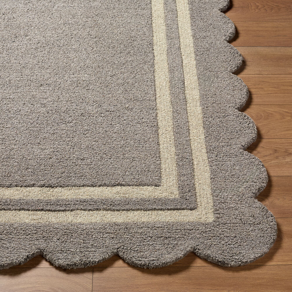 Scalloped Handmade Rug SCP-2304 - front