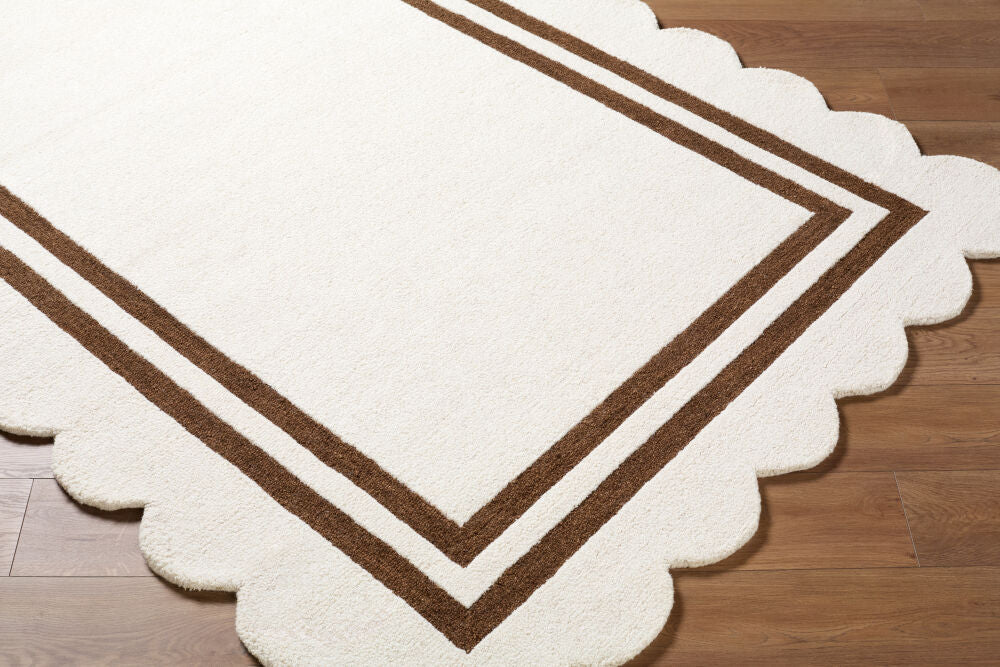 Scalloped Handmade Rug SCP-2305 - corner