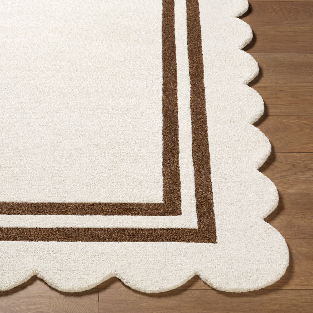 Scalloped Handmade Rug SCP-2305 - front