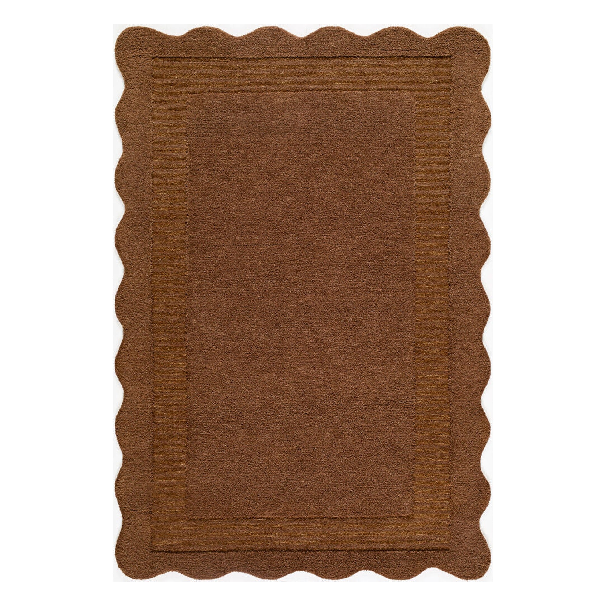 Scalloped Handmade Rug SCP-2306 - 10' x 14'