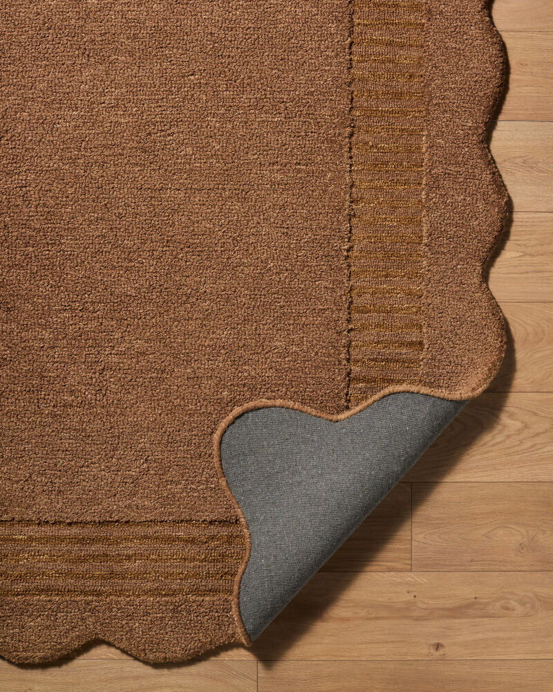 Scalloped Handmade Rug SCP-2306 - fold