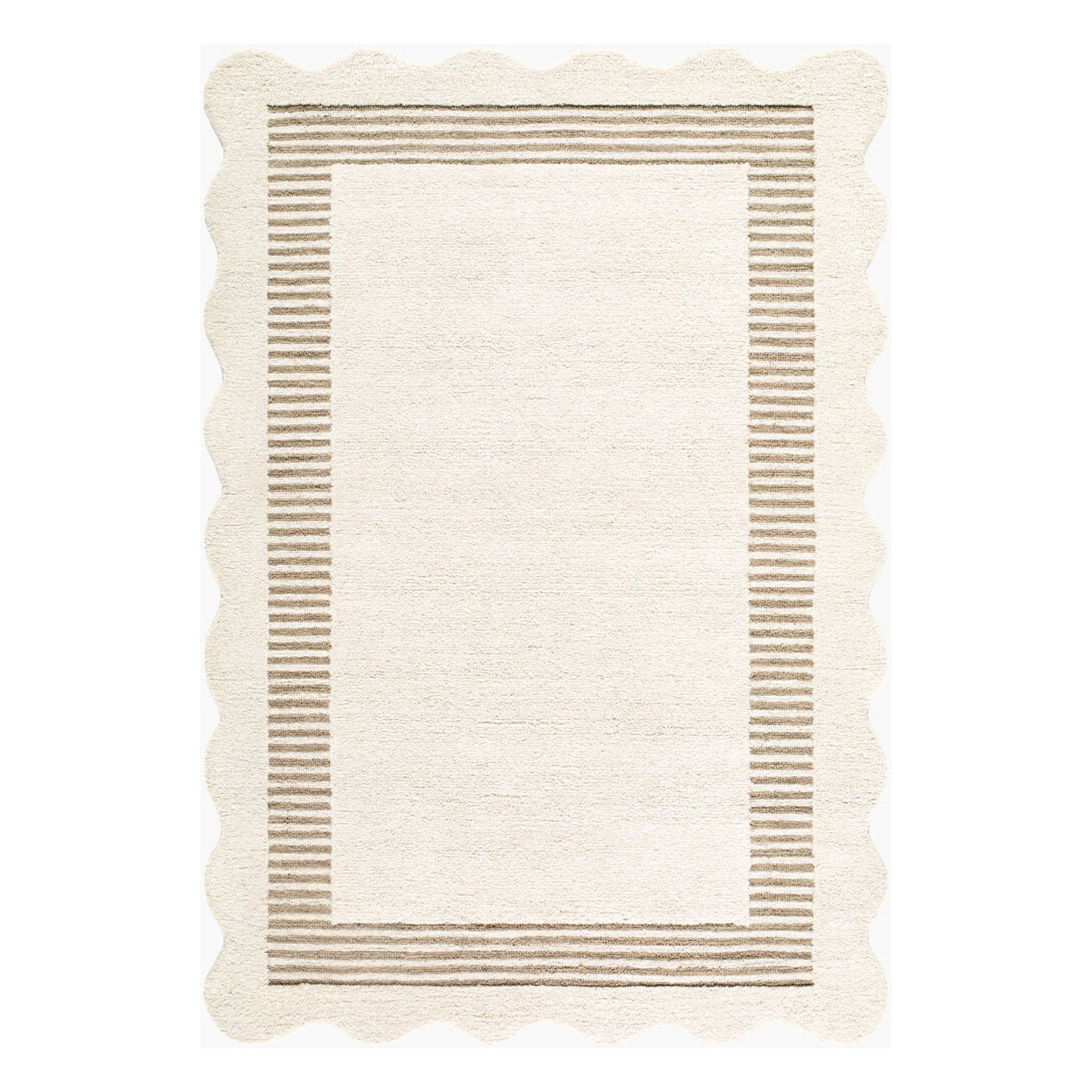 Scalloped Handmade Rug SCP-2307 - 10' x 14'