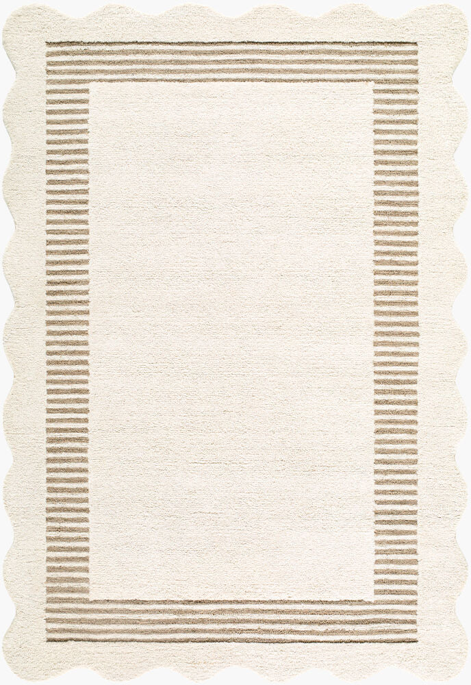 Scalloped Handmade Rug SCP-2307 - 10' x 14'
