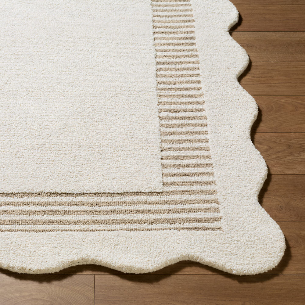 Scalloped Handmade Rug SCP-2307 - front
