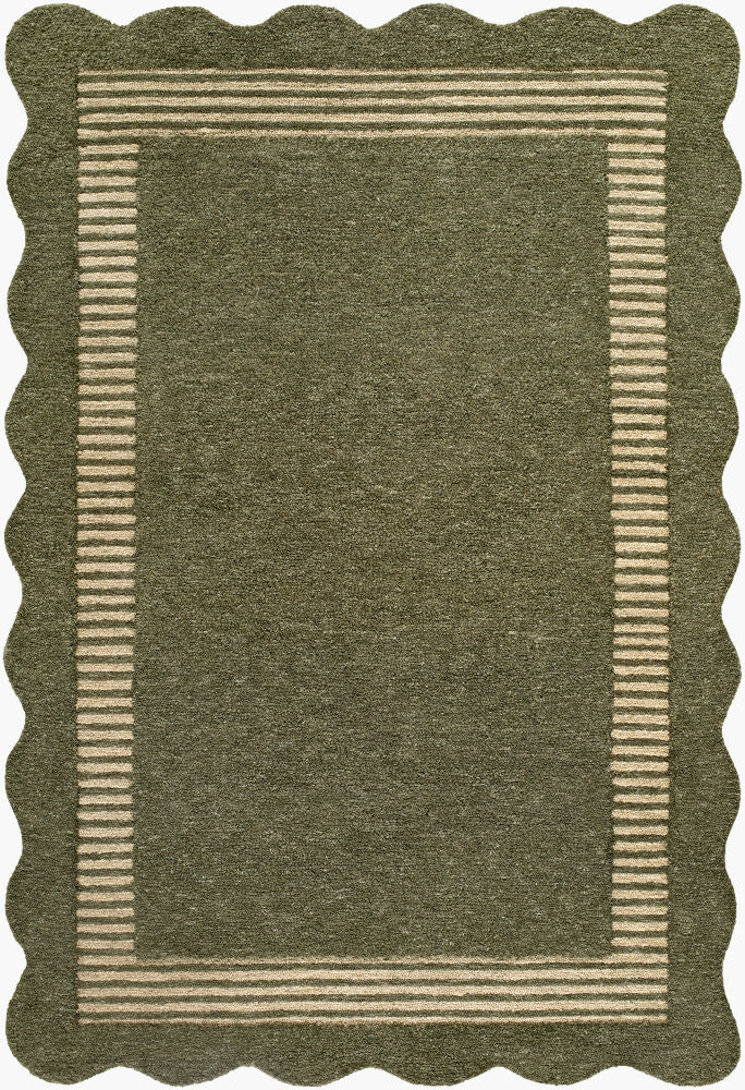 Scalloped Handmade Rug SCP-2308 - 10' x 14'