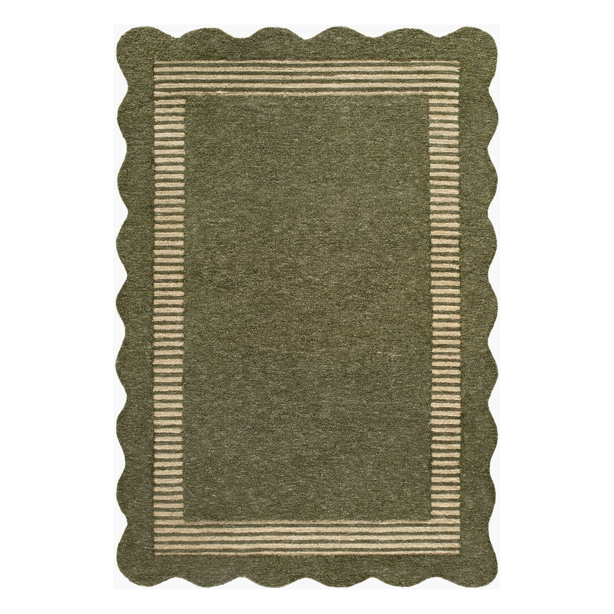 Scalloped Handmade Rug SCP-2308 - 10' x 14'
