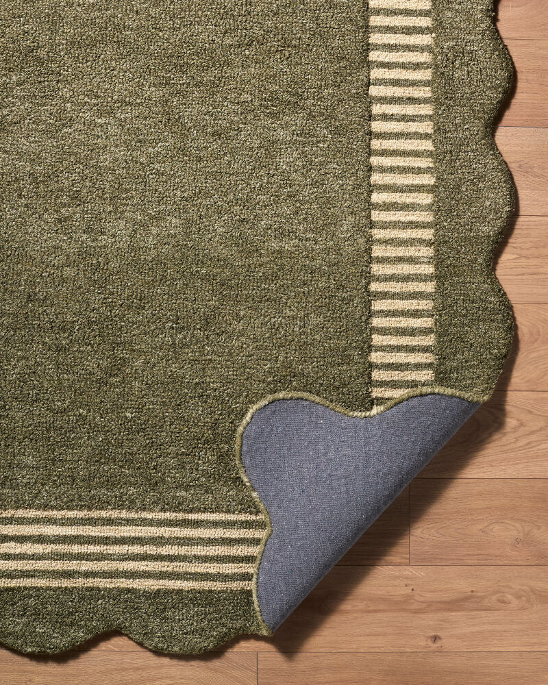 Scalloped Handmade Rug SCP-2308 - fold