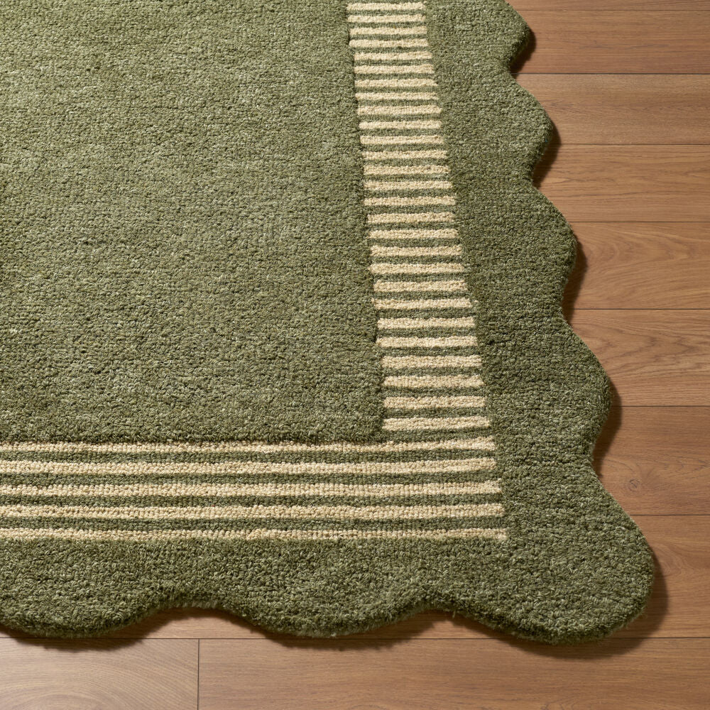 Scalloped Handmade Rug SCP-2308 - front