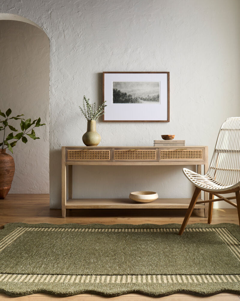 Scalloped Handmade Rug SCP-2308 - roomscene