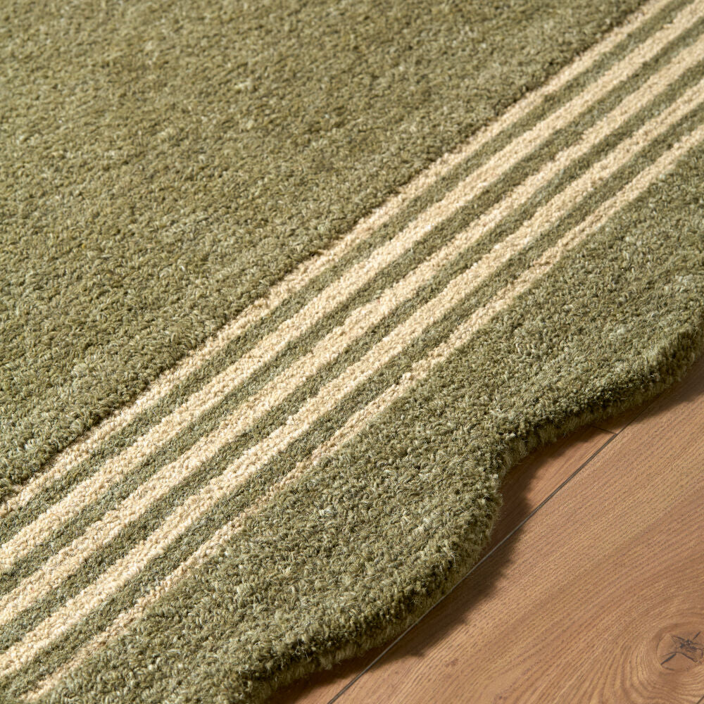 Scalloped Handmade Rug SCP-2308 - texture