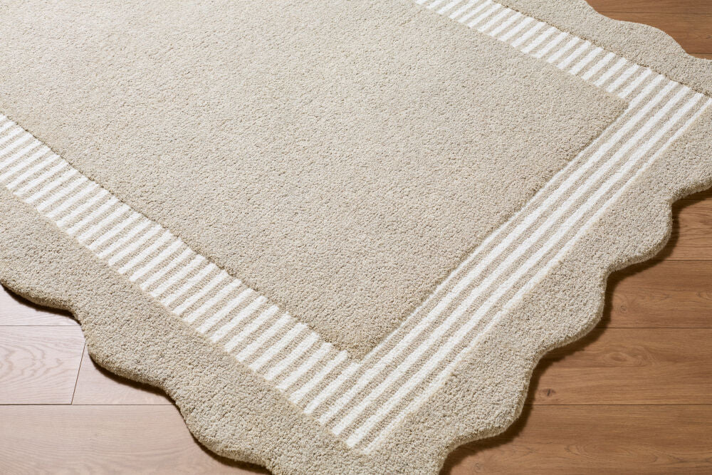 Scalloped Handmade Rug SCP-2309 - corner