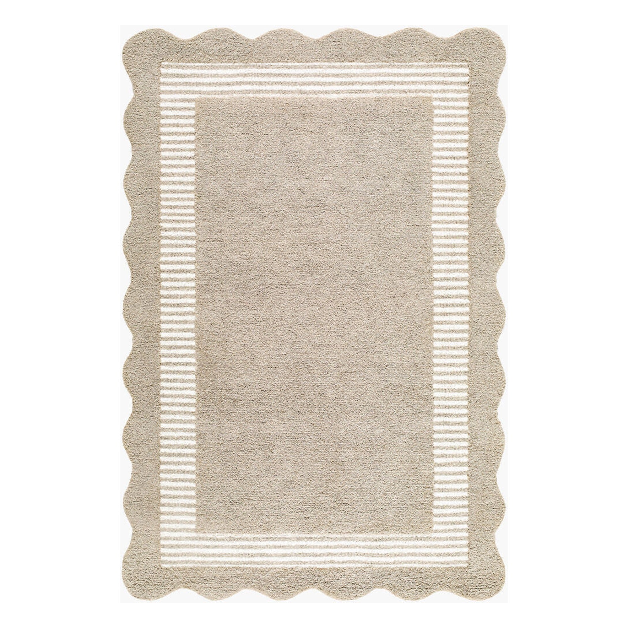 Scalloped Handmade Rug SCP-2309 - 10' x 14'