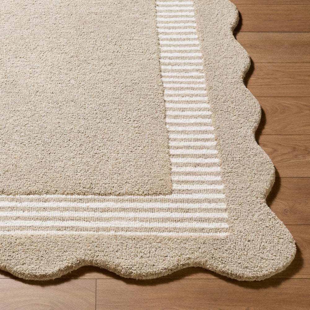 Scalloped Handmade Rug SCP-2309 - front