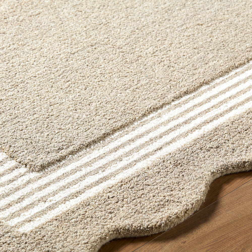 Scalloped Handmade Rug SCP-2309 - texture