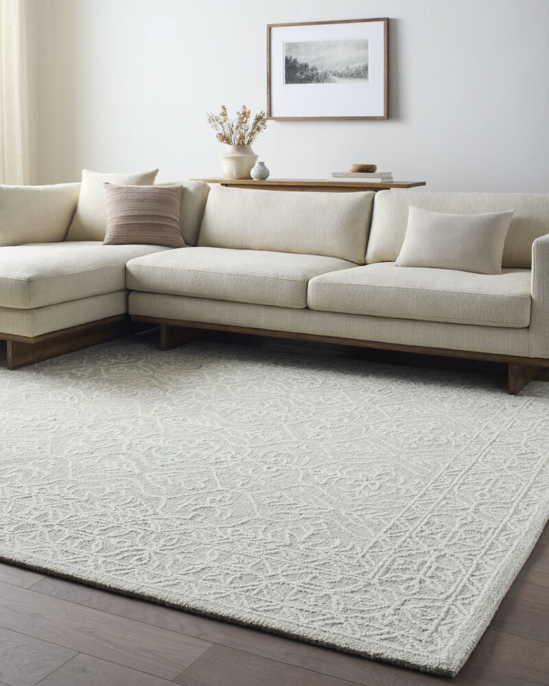 Sicily Seafoam/White Handmade Rug - roomscene